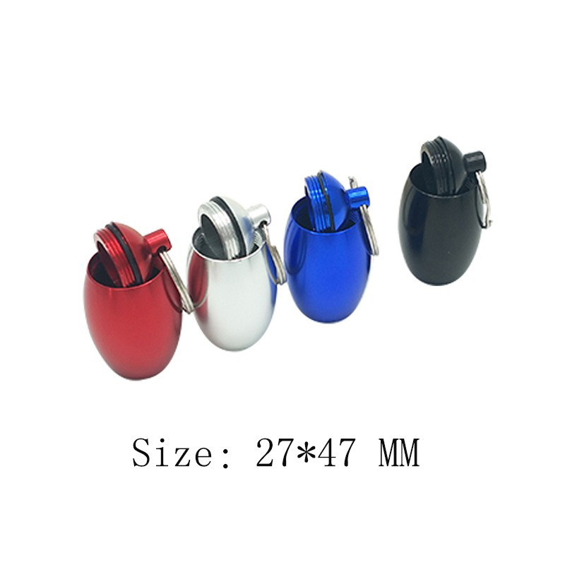 Oval Medicine Bottle Sealed keyring Cabin Medicine Can Egg shaped Key Chain Waterproof Hanger Ear Plug Storage Box key holders