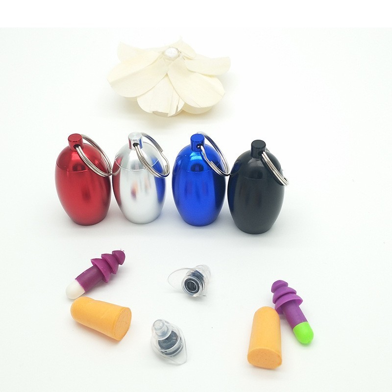 Oval Medicine Bottle Sealed keyring Cabin Medicine Can Egg shaped Key Chain Waterproof Hanger Ear Plug Storage Box key holders