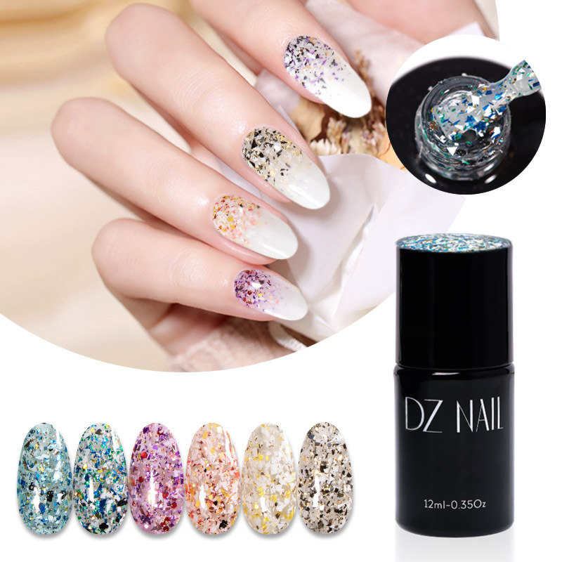 New Arrivals Glitter Grabber Top Coat Confetti Sequins Top Base Coat Glitter Top Coat