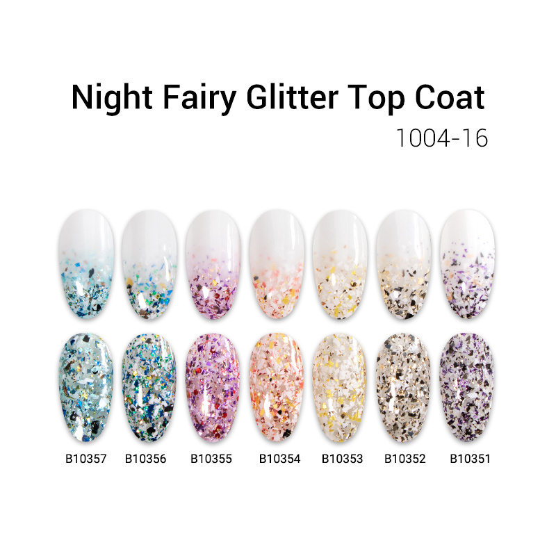 New Arrivals Glitter Grabber Top Coat Confetti Sequins Top Base Coat Glitter Top Coat