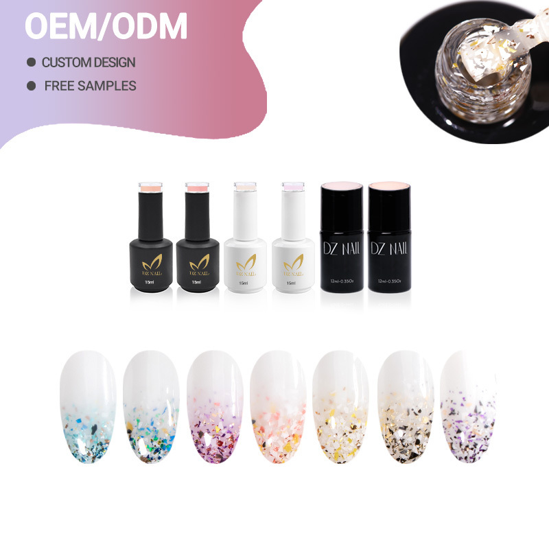 New Arrivals Glitter Grabber Top Coat Confetti Sequins Top Base Coat Glitter Top Coat