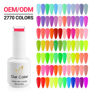 OEM ODM Private Label Color Gel New 12ml 15ml 7.5ml Bottle 2770 Colors Soak Off Uv Led Gel Uv Gel Nail Polish