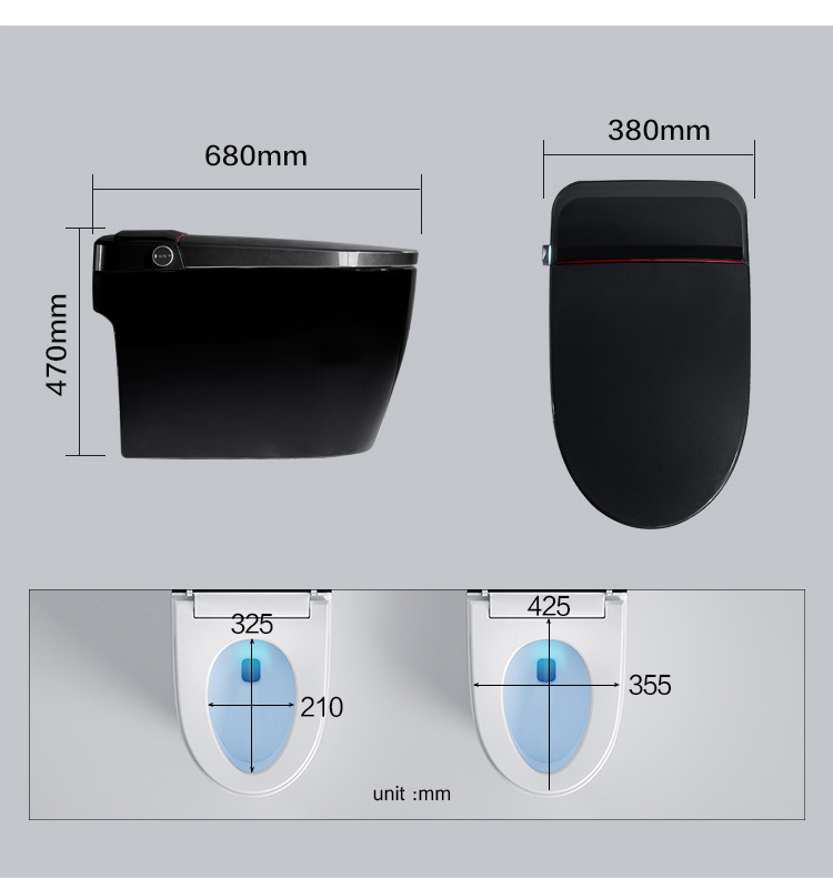 New arrival auto flip heating seat Intelligent jet siphon flush inodoro japanese tankless toilet smart