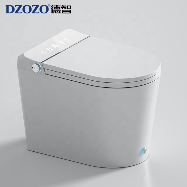 New automatic flush commode round smart toilet intelligent bathroom one piece wc smart toilets