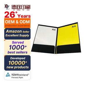 Wholesale Better Office Supplier A4 A5 Two Pocket  Assorted Colors 300gsm Thick Paper Manila File Presentation Folders