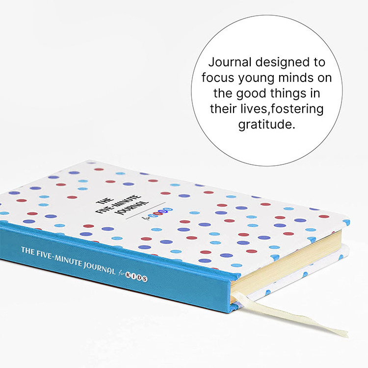 Custom Printing Hardcover Affirmation Journal Children's Simple Daily Guided Diary Notebook 5 Minute Gratitude Journal