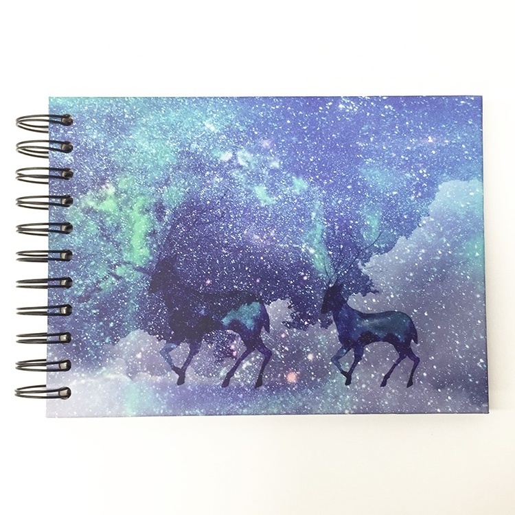 Love beautiful deer design spiral binding photo album wedding photo album box set sticker book