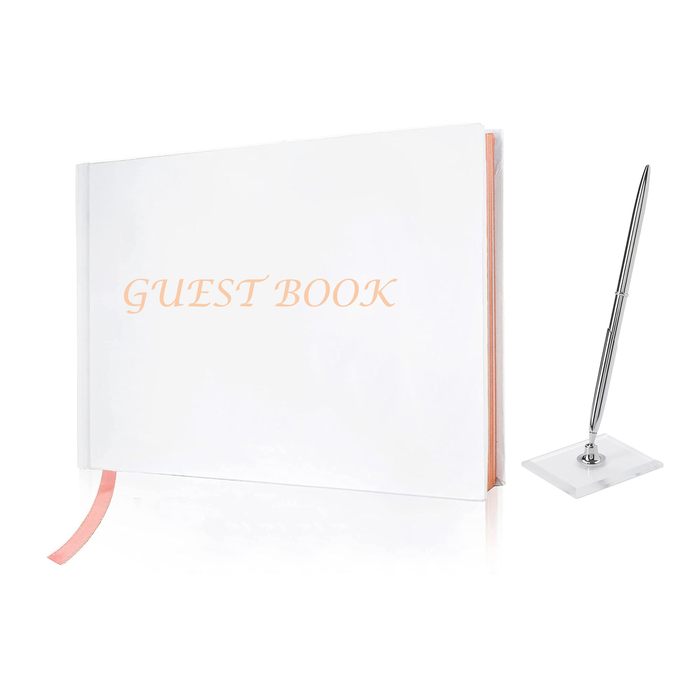 2024 new arrival 7X9 inch Black cover bookmark Polaroid Book Hardcover Registry Sign in Wedding Guest Book