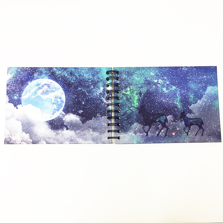 Love beautiful deer design spiral binding photo album wedding photo album box set sticker book