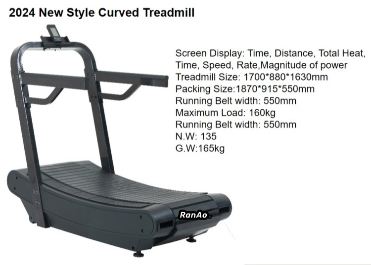 2024 New Style Hammer Unpowered Air Treadmill Professional Commercial Gym Equipment Self Generating Curved Treadmill