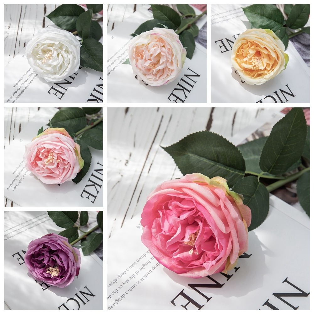 Austin Feel Moisturizing Rose Artificial flower Fake flower Green plant other wedding decoration