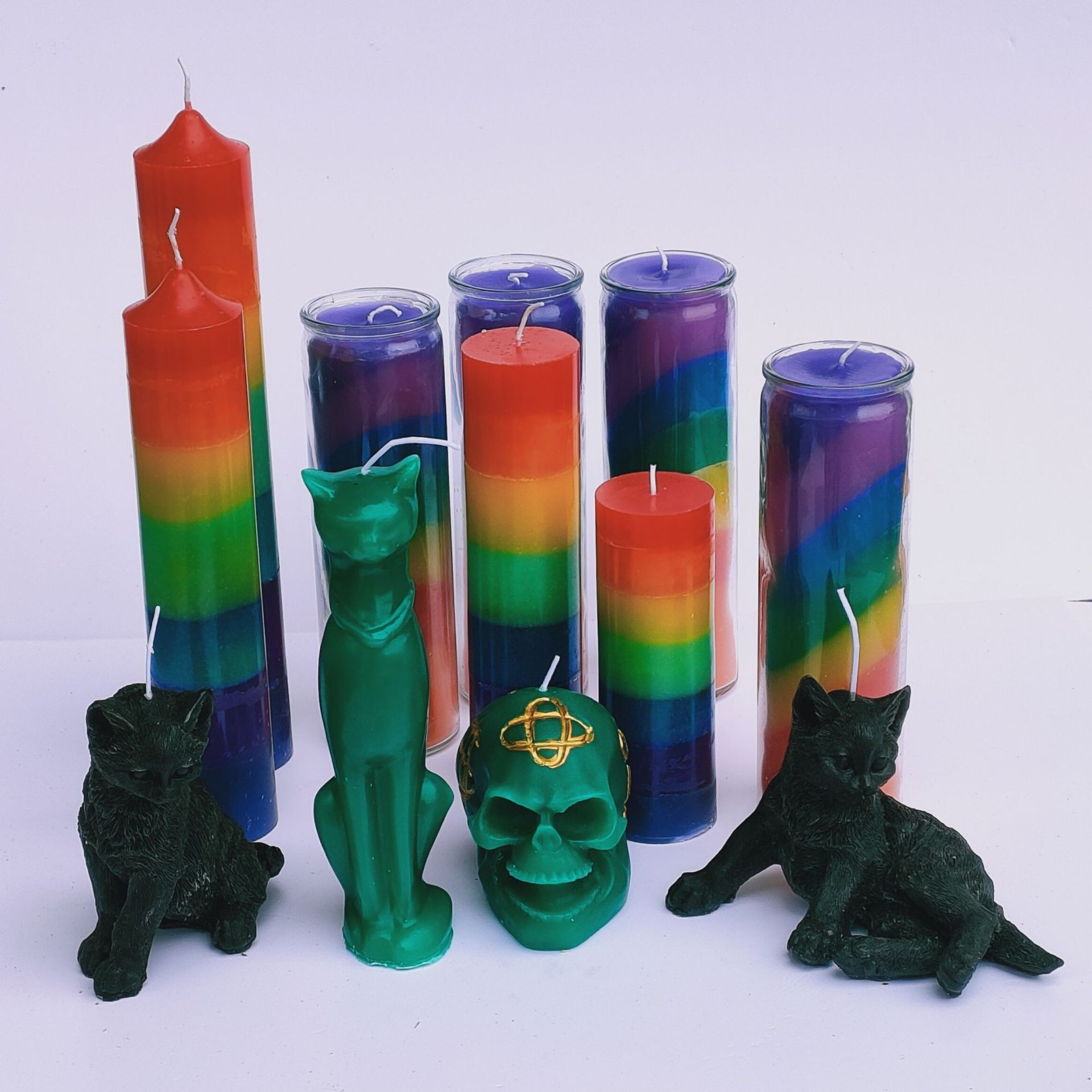 Customized personalized 8 inches high stand religion's candles 7 day candles wholesale