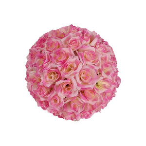 15~60cm Dark Pink Peach Silk Artificial Rose Flower Kissing Ball hanging ceiling Champagne decoration Flower Ball for Wedding