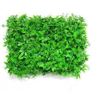 Faux Artificial Plant Fence Green Backdrop Plastic Grass Wall Panels for Decoration Outdoor 60*40cm 50*50cm Plastic Leaf 15 Days