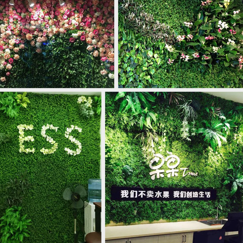 Outdoor 60*40cm 50*50cm Faux Artificial Plant Fence Green Backdrop Plastic Grass Wall Panels for Decoration