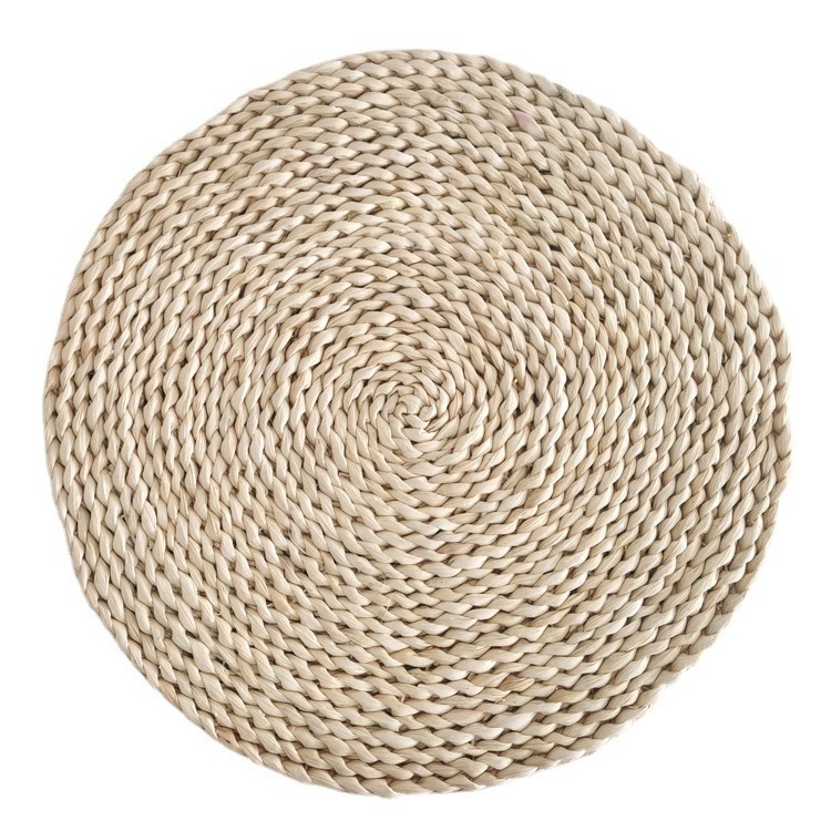 Wedding decorated Woven Placemats for Dining Table Natural Braided Rattan Corn Straw Wicker Plates Charger for Wedding