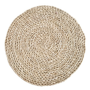 Wedding decorated Woven Placemats for Dining Table Natural Braided Rattan Corn Straw Wicker Plates Charger for Wedding