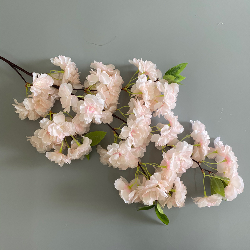 High Quality White Lilac Stems Blooms Flowers Decorative Silk Artificial Cherry Blossom Branches for Wedding Party