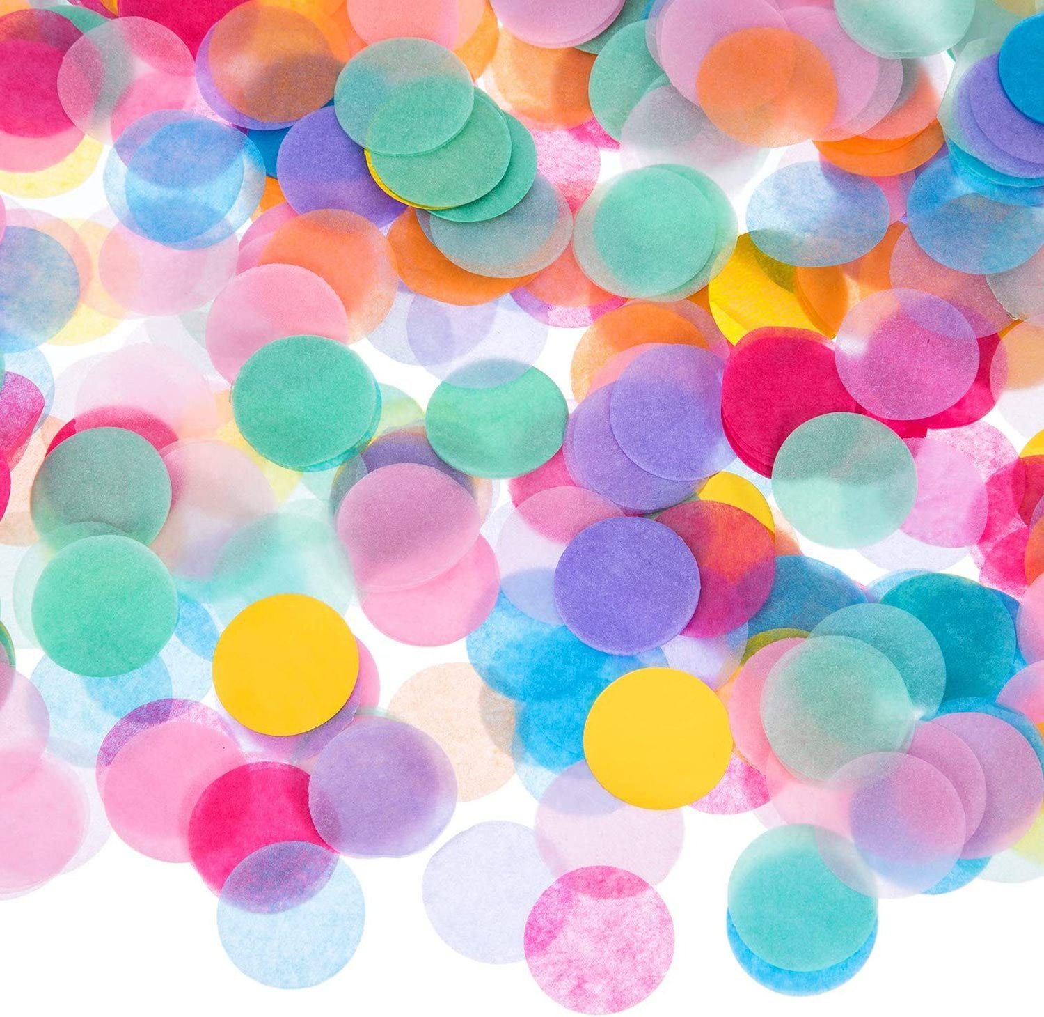 RS0923-2 rice paper confetti tissue paper confetti bulk paper confetti circles for Balloon Wedding Birthday Holiday Party