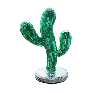 Cactus Disco Ball Silver Disco Mirror Cactus Disco Ball Shape Home Art Decor for Homes Art Decorations Offices and Wedding