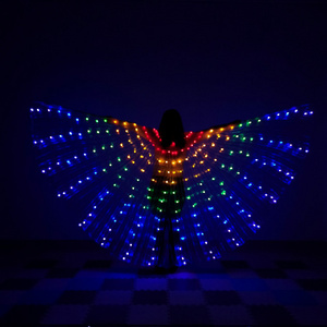 Kids Party Dress up Fairy Cosplay Luminous Brighter Rainbow Led Light Stage Halloween Wings Costume Dance Props Clothes