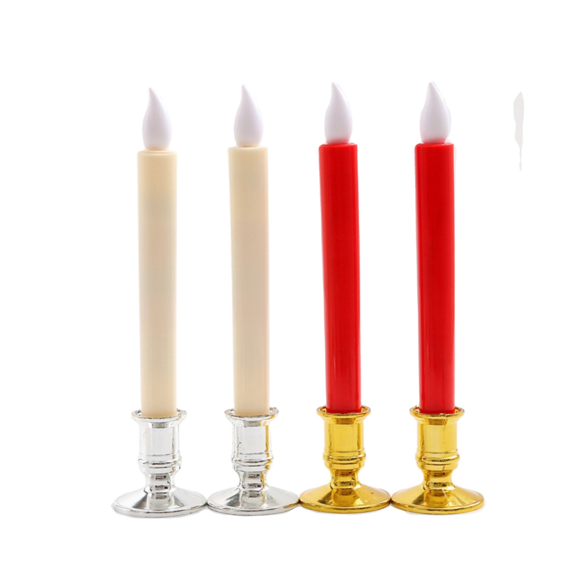 wedding electric flickering flameless battery operated decorative led taper candle with new flame