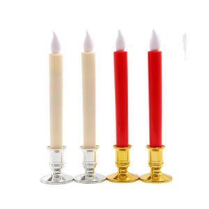 wedding electric flickering flameless battery operated decorative led taper candle with new flame