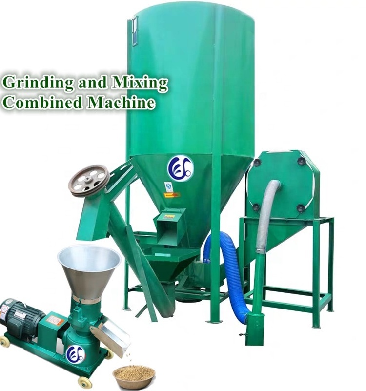 Household vertical feed mixer 500kg.1000kg mixer grinder feed machine for farm use