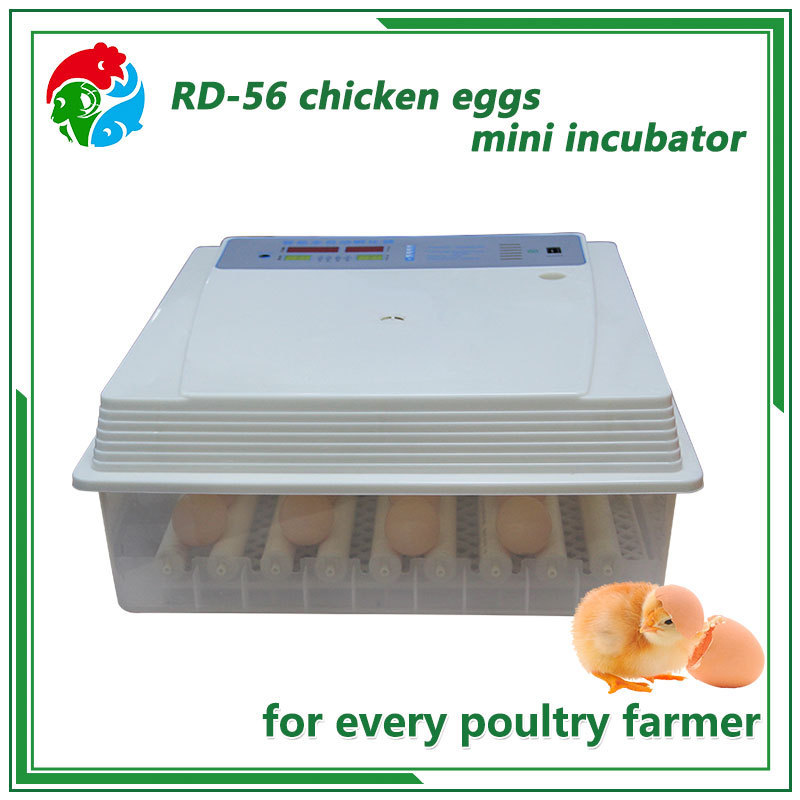 High hatching rate 56 eggs automatic mini chicken egg incubator/solar chicken egg incubator