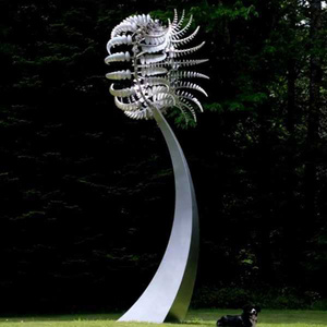 Large size stainless steel spinning kinetic sculpture outdoor decoration