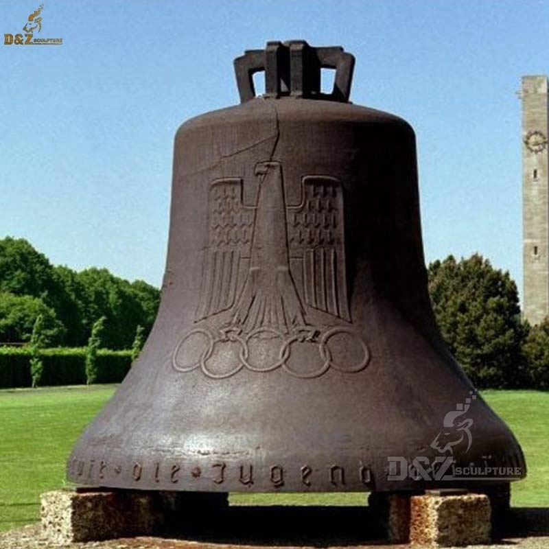 Outdoor Luxury High Quality Antique Custom Hand Carved Temple Church Hanging Large Bronze Bell Sculpture For Sale