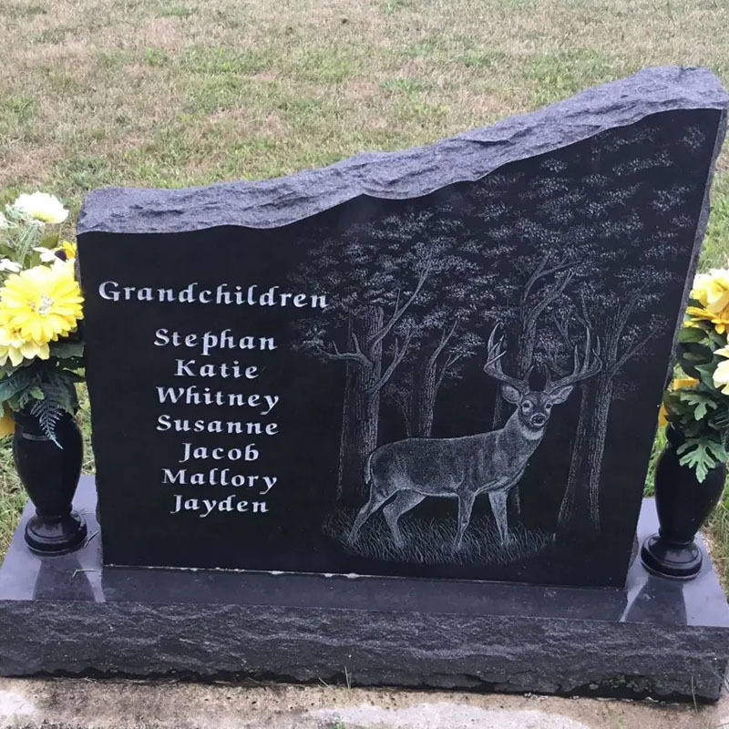 Natural granite carved marble monument headstone