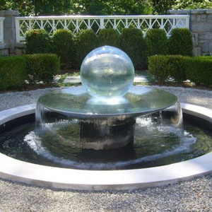 Customized stainless steel outdoor public landscape acrylic ball fountain fountain crystal ball