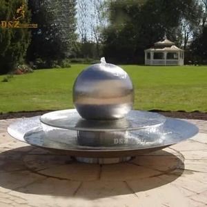 Outdoor Decorative Garden Modern Fountains Big Stainless Steel Bowls Spillway Water Fall Water Fountain