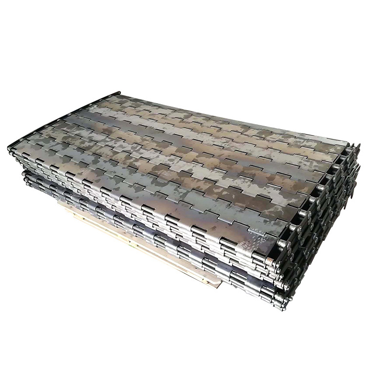 Customized SUS 304 316Food grade perforated Stainless steel wire mesh chain plate conveyor belt with baffle