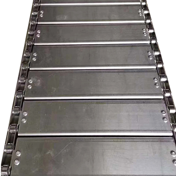 Customized SUS 304 316Food grade perforated Stainless steel wire mesh chain plate conveyor belt with baffle