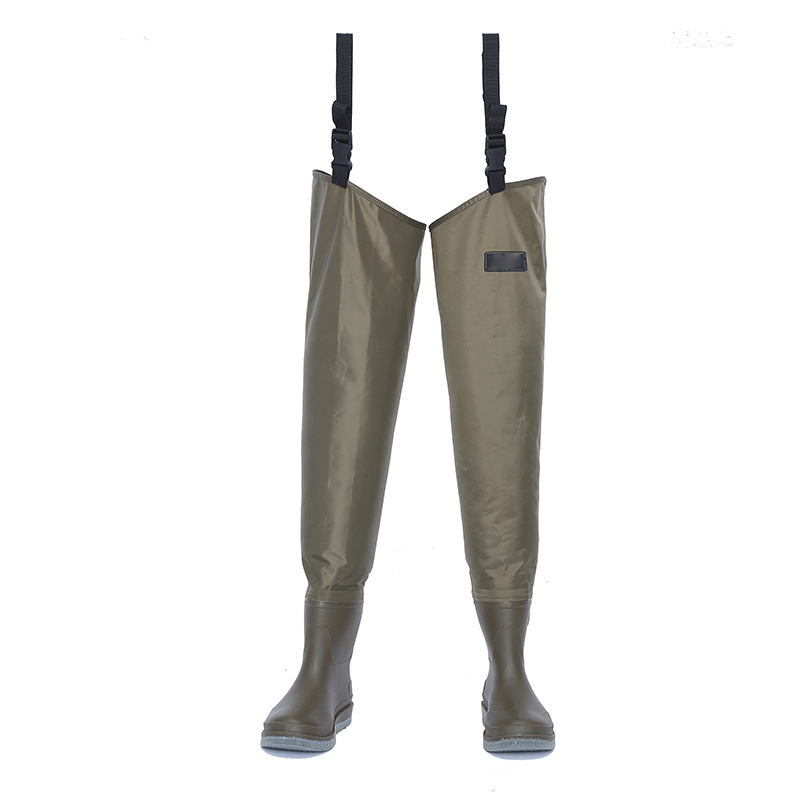 Hip Fishing Waders Boots with Rubber Waders Felt Sole for Fishing 2024 Hot Selling PVC Waterproof Nylon Sportswear Men 4 Season