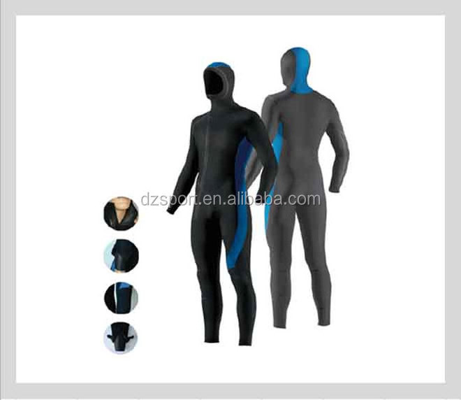 OEM Waterproof 5mm Neoprene wetsuits Man hooded scuba diving suits