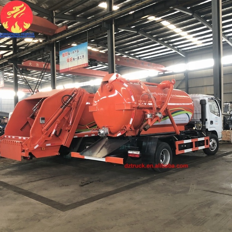 Dongfeng 5000liters new septic tank vacuum sewage suction truck sold in Myanmar