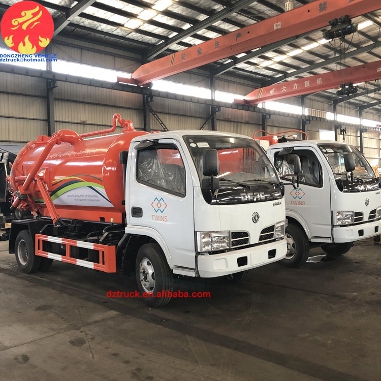 Dongfeng 5000liters new septic tank vacuum sewage suction truck sold in Myanmar