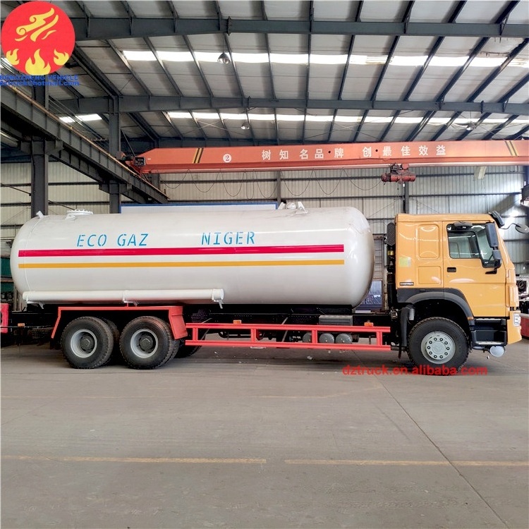 Sinotruck howo 6X4 24000L lpg gas transport tanker  truck for sale