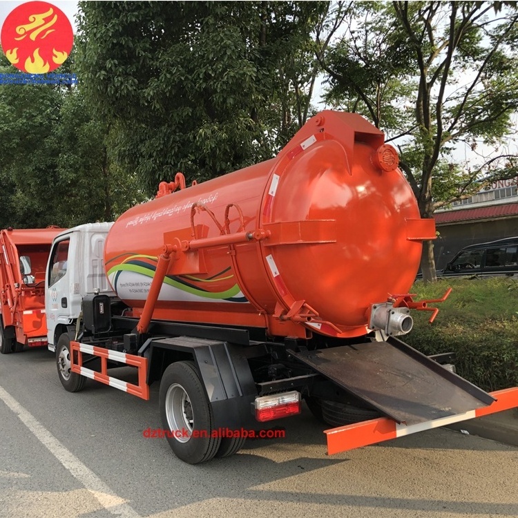 Dongfeng 5000liters new septic tank vacuum sewage suction truck sold in Myanmar