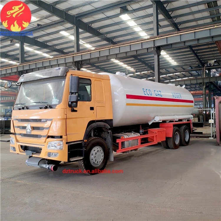 Sinotruck howo 6X4 24000L lpg gas transport tanker  truck for sale