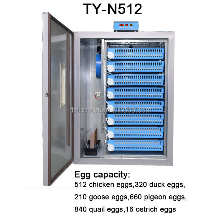 TUOYUN Factory Wholesale Dual Dower Supply Quail Turkey 500 Eggs With Roller Lovebirds Egg Incubator