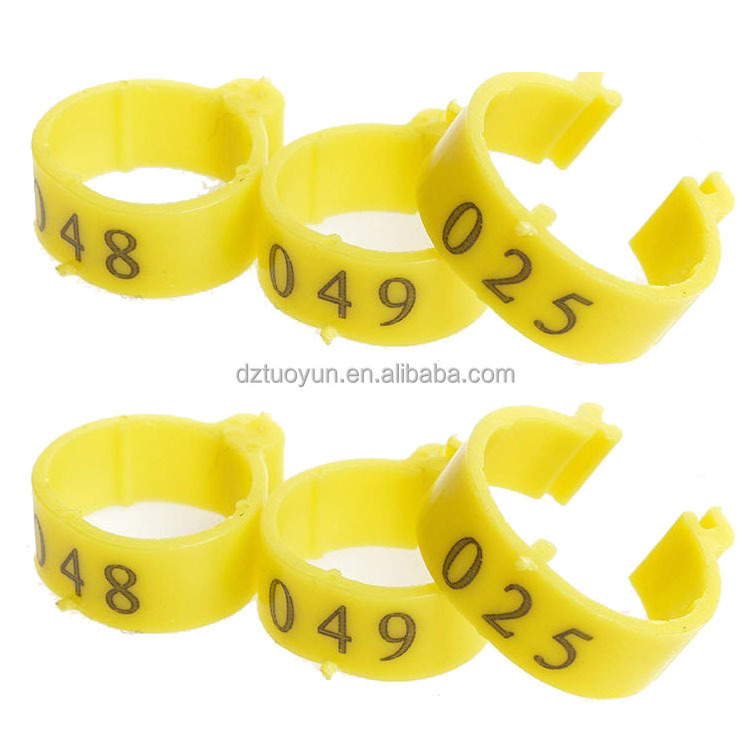 TUOYUN Factory Direct Sale Leg With Monitor 1 Year Plastic Chicken Ring