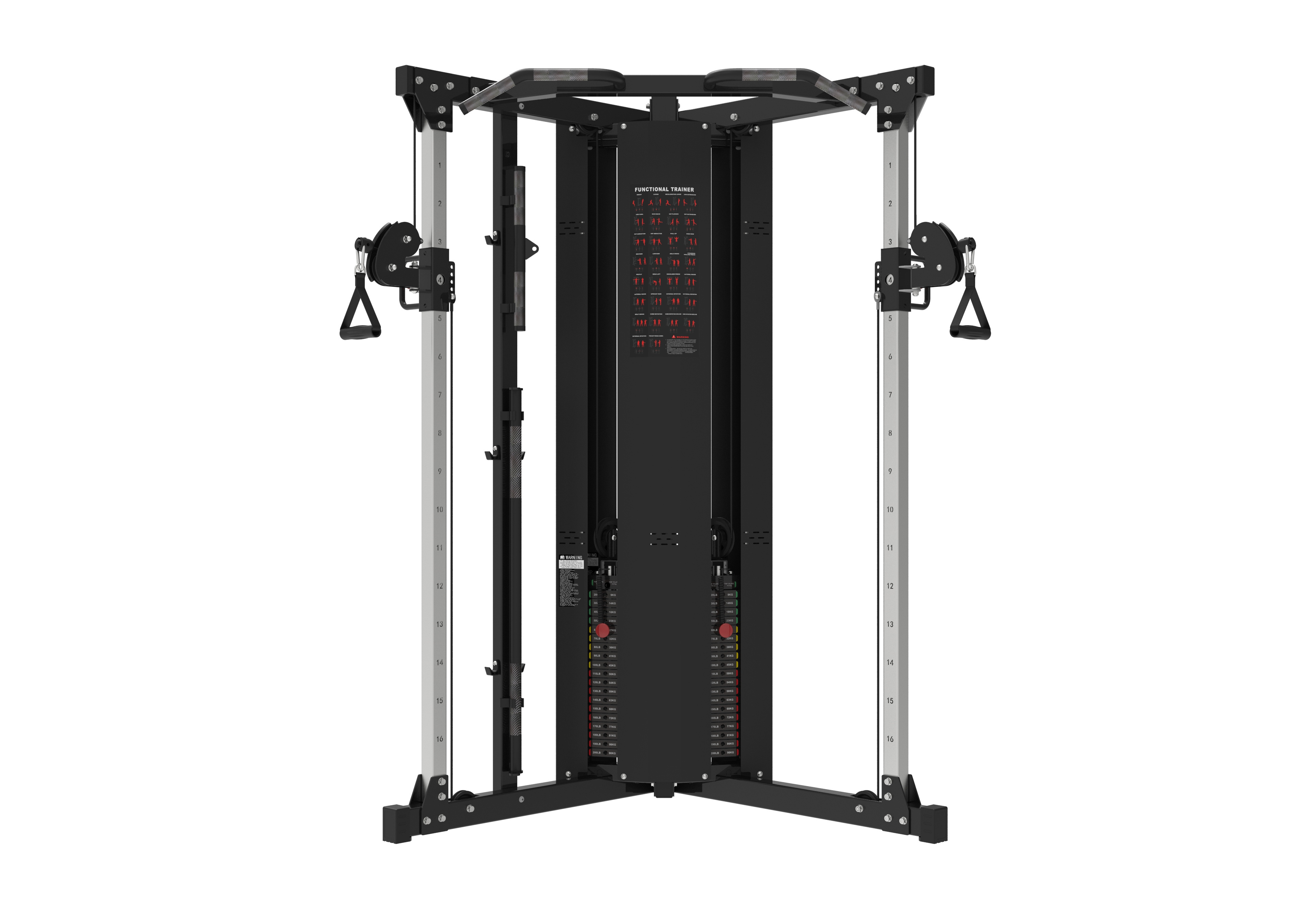 Functional Trainer Home Gym Equipment Exercise Machine Dual Adjustable Pulley System