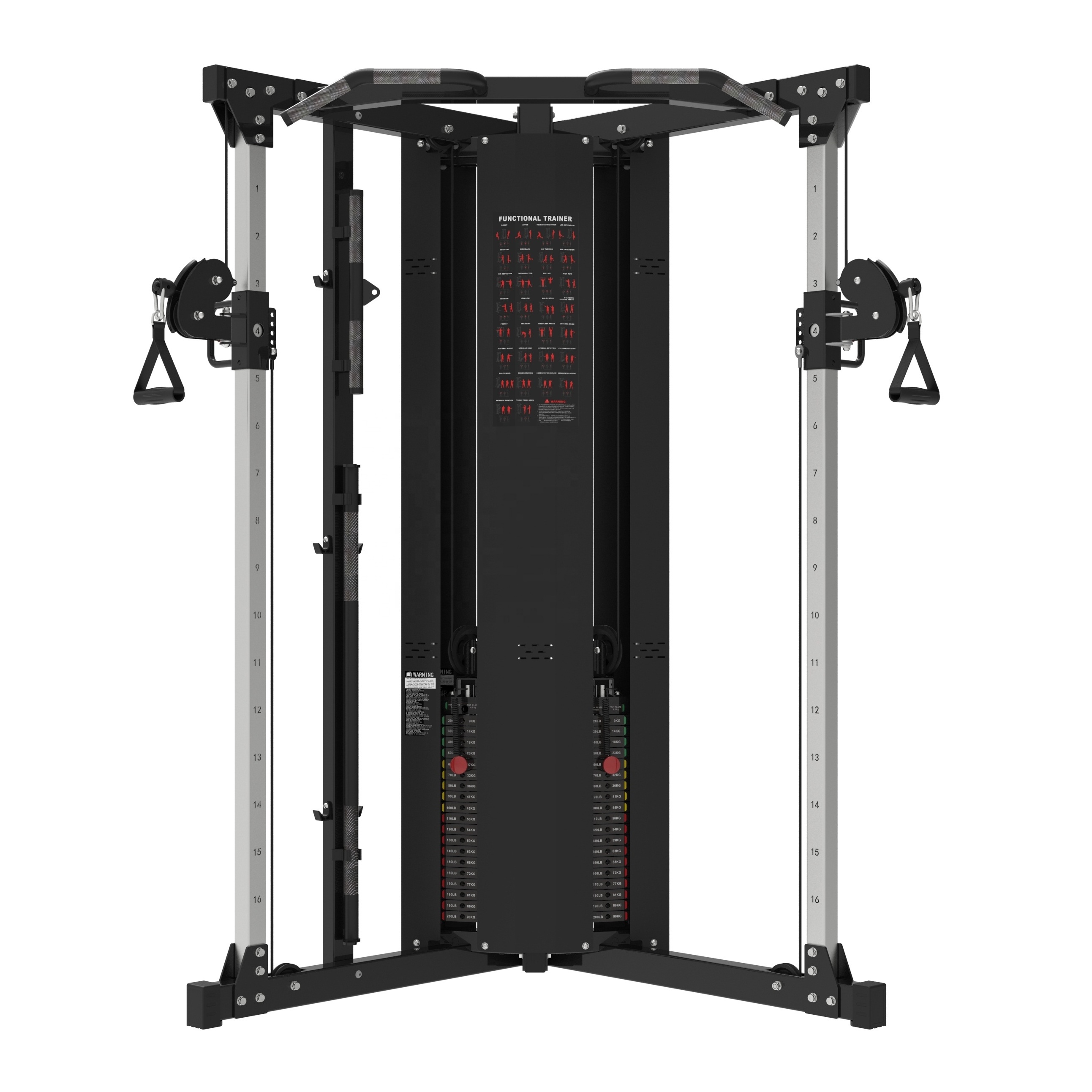 Functional Trainer Home Gym Equipment Exercise Machine Dual Adjustable Pulley System