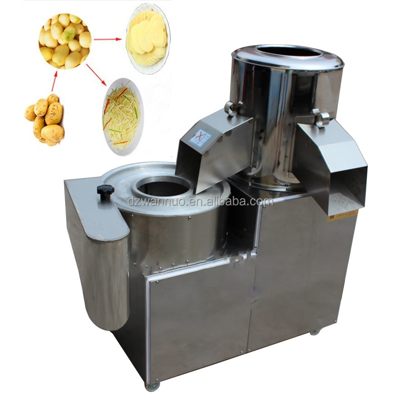 High Performance Potato Peeler And Slicer Peeler And Chipper Potato Peeling And Slicing Machine