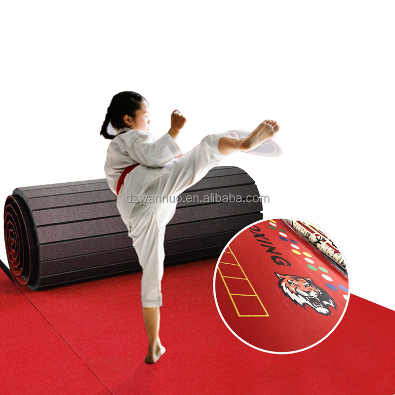 Wholesale Martial Arts Judo Training Wrestling Mats Cheerleading Floor Mats Used Bjj Vinyl Tatami Rolling Mat For Sale