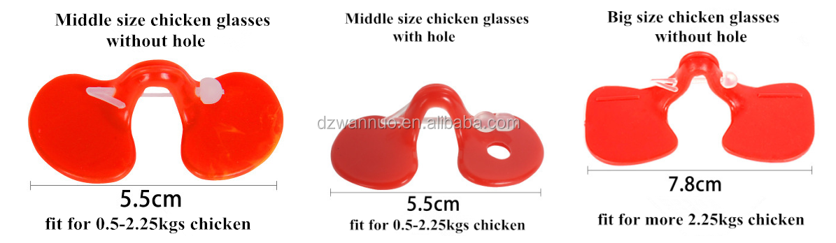 Hot sale high quality  chicken Glasses Chicken S/M/L Size No Bolt Poultry Anti-pecking Chicken Plastic Eye Glasses